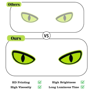 Detail of high-brightness luminous cat eye vinyl stickers with honeycomb texture