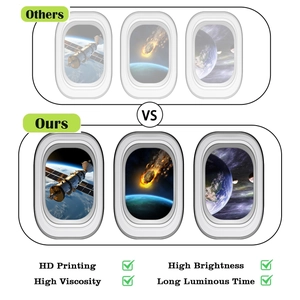 Luminous earth and satellite wall stickers showing high brightness and HD printing quality