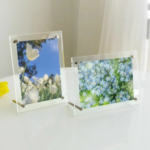 Transparentes Acryl-Fotorahmen-Set mit vertikaler und horizontaler Anzeigeoption