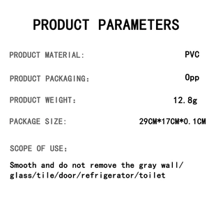Detailed specifications of PVC butterfly wall stickers showing dimensions and packaging