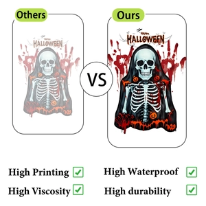 Vibrant Halloween skull and pumpkin stickers with waterproof and high adhesive features