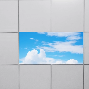 LED sky ceiling light with realistic blue sky and clouds design for interior decoration