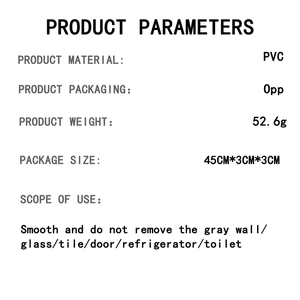 Specifications for 3D plant wall sticker in PVC with dimensions and surface usage details