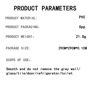 Detailed specifications chart for coastal lighthouse static cling window sticker PVC material