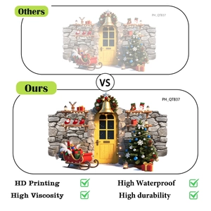 Detail of HD printing quality Christmas wall sticker with vivid colors and sharp edges