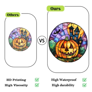 Adesivi per finestre di Halloween con stampa HD e alta viscosità per decorazione murale