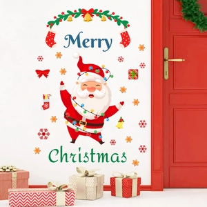 Weihnachten Weihnachtsmann Wandaufkleber Merry Christmas PVC Aufkleber Für Wohnzimmer Schlafzimmer Festliche Dekoration