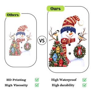 Vergleichstabelle für Weihnachtsschneemann-Wandaufkleber mit HD-Druck und wasserfester Qualität