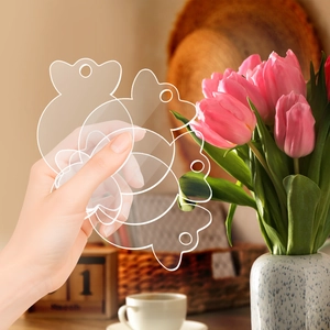 Clear acrylic candy shaped blank ornaments for DIY Christmas tree crafts and decoration