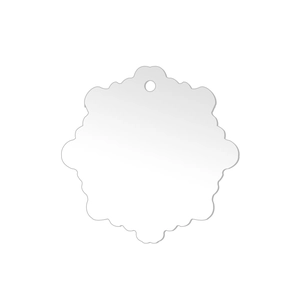 Snowflake-shaped clear acrylic DIY Christmas ornament blank with pre-drilled hanging hole
