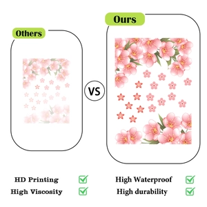 Detailed comparison of HD printing quality for cherry blossom window film stickers