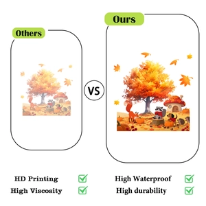 High-definition fall wall sticker showing superior color saturation and waterproof texture