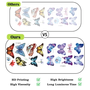 Stickers muraux papillons lumineux avec haute luminosité et longue durée de lueur