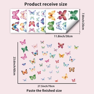 Adesivi murali farfalle luminose per decorazione camera bambini e arte della parete