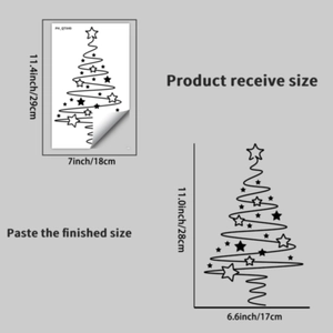 Christmas tree wall sticker decoration for living room with dimensions 11.4x7 inches