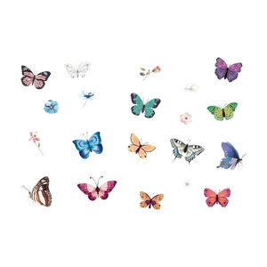 Autocollants muraux papillon et fleurs lumineux pour décoration de chambre