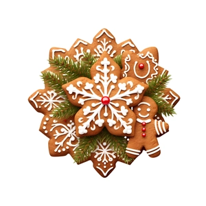 Christmas cartoon gingerbread man and snowflake luminous stickers for festive home wall decor