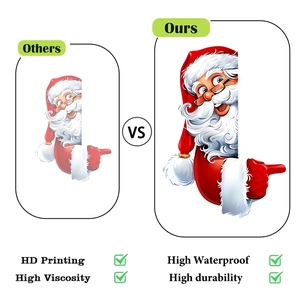 Détails de l'impression HD, haute viscosité et imperméabilité du sticker Père Noël mural