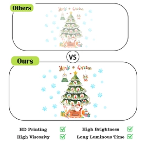 Detailed comparison of high-definition luminous Christmas tree wall stickers with high brightness
