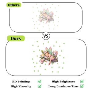 Détail de l'impression haute définition des stickers muraux fée avec haute viscosité