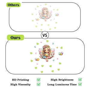 Luminous fairy wall sticker showing high definition printing and superior color saturation