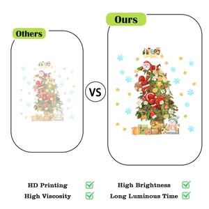 Luminous Christmas tree wall stickers with high-definition printing and glow-in-dark effect