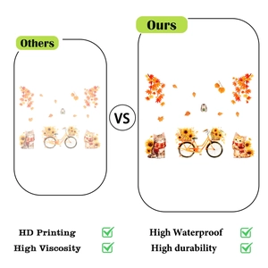 Comparaison détaillée de la qualité d'impression HD et des couleurs vives sur l'autocollant