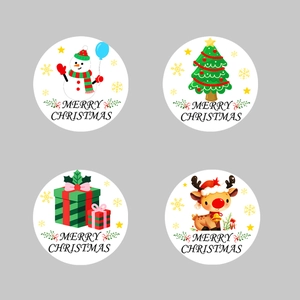 Stickers de Noël électrostatiques avec motifs Père Noël, renne et bonhomme de neige