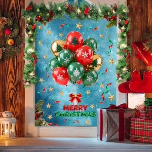 Christmas decoration kit with Merry Christmas letter balloons and snowflake patterns