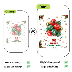 Detail comparison showing HD printing quality and high waterproof Christmas balloon kit