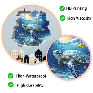 Detailed close-up showing high-definition 3D turtle printing with waterproof texture