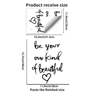 Sticker mural Be your own kind of beautiful avec cœurs pour décoration maison