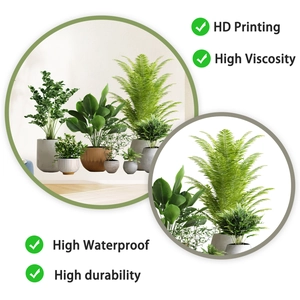 Detailed view of high-definition waterproof PVC plant wall decals for home decor