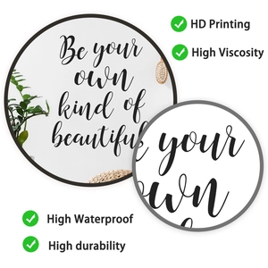Détail du sticker mural Be Your Own Kind of Beautiful montrant la qualité d'impression HD