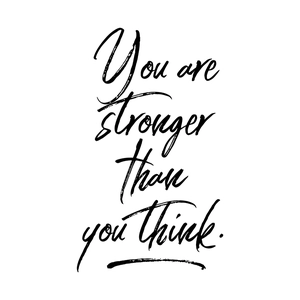Minimalist 'You are stronger than you think' vinyl wall decal for home bedroom decor