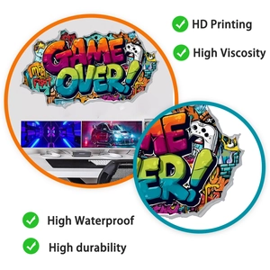 Detail showing HD printing and waterproof texture of the Gamer Zone wall sticker