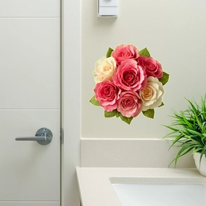 Luminous floral wall stickers featuring blooming roses for modern home interior decor