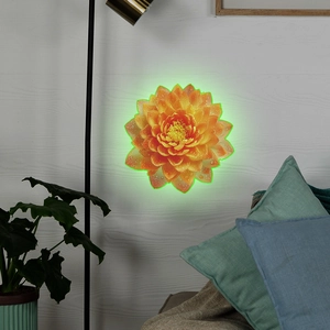 Luminous lotus wall sticker with glowing petals for living room home wall decor