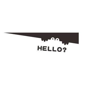 Funny monster peeking sticker with HELLO? text for toilet and wall decoration