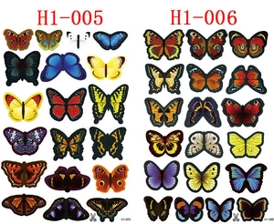 Detailed view of colorful 3D butterfly wall stickers with realistic textures and vibrant wings