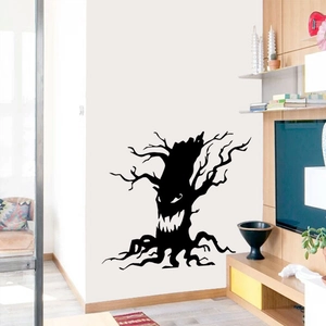 Halloween spooky tree wall sticker silhouette for shop window and home wall decor