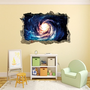 3D Wandaufkleber mit Weltraum-Galaxie-Motiv für moderne Innendekoration Zuhause