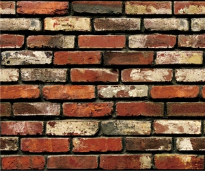 3D realistic red brick self-adhesive wallpaper with embossed industrial stone texture