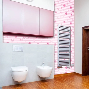 Pink rose floral stripe self-adhesive wallpaper for home living room and bathroom wall decor