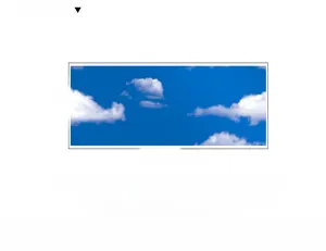 Blue sky white cloud wall sticker size guide showing 45cm height and 100cm width