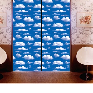 Blue sky and white clouds self-adhesive wallpaper for living room and ceiling decoration
