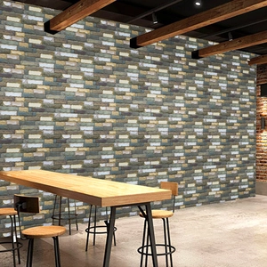 Self-adhesive retro industrial brick texture wallpaper for home and office decoration