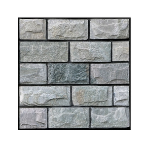 3D brick wall stickers PVC self-adhesive panels for living room decoration in grey stone design