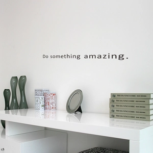Minimalist 'Do something amazing' wall sticker for modern home and office wall decor