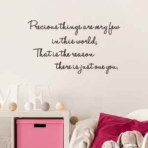 Sticker Mural Citation Anglaise Precious Things PVC Amovible DIY Lettrage Décalcomanie pour Salon Chambre Décoration Intérieure